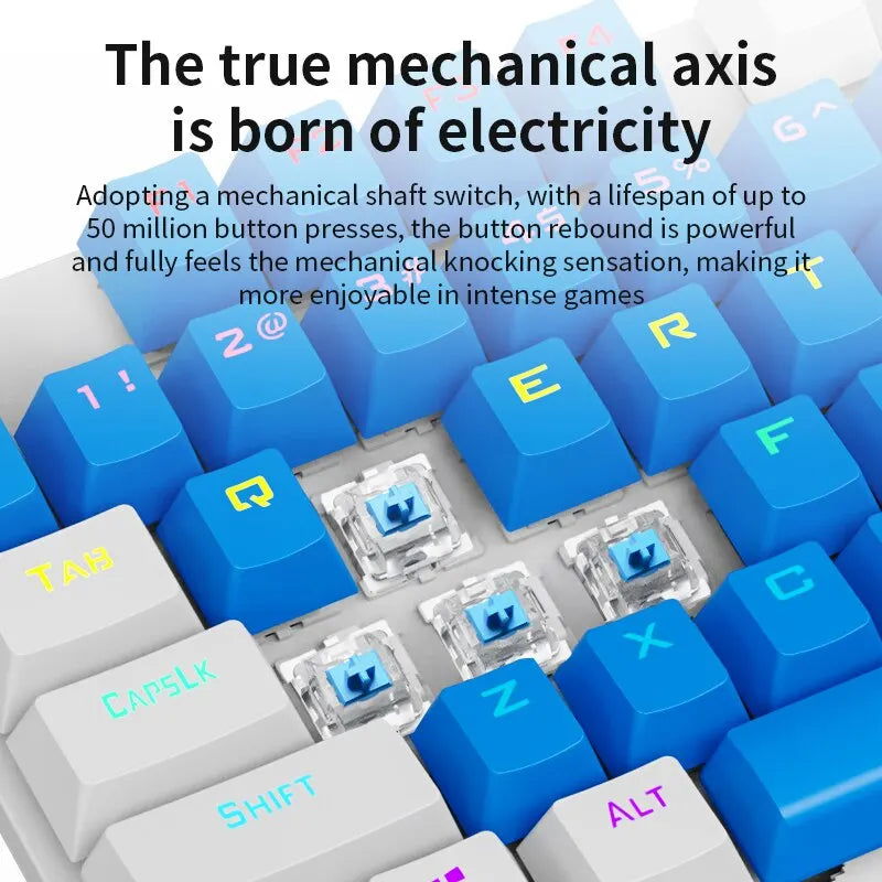 SKYLION K87 Wired Mechanical Keyboard 20 Kinds of Colorful Lighting Gaming and Office For Microsoft Windows and Apple IOS System - Slobuy