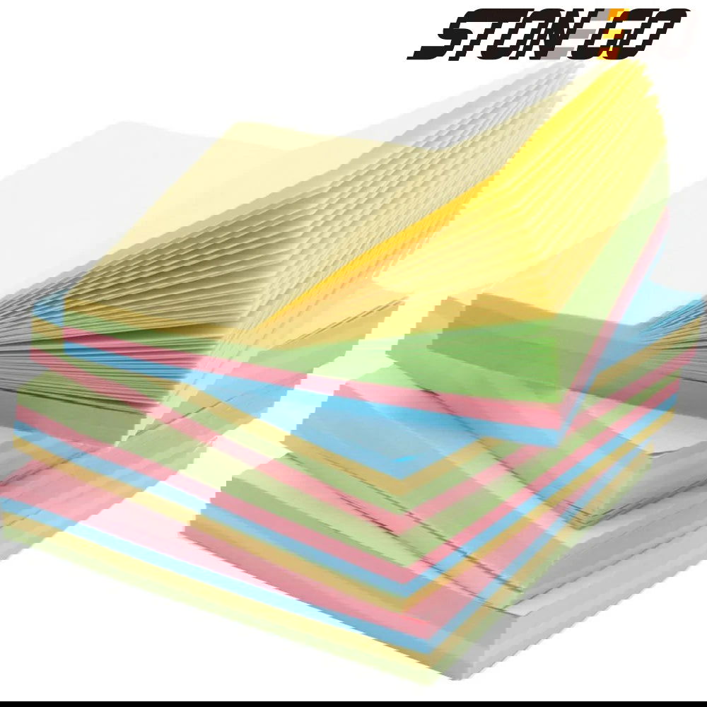 STONEGO Multicolor Memo Pad Sticker Paper office Stationery 100 Pages Pocket Notepad sticky Notes - Slobuy