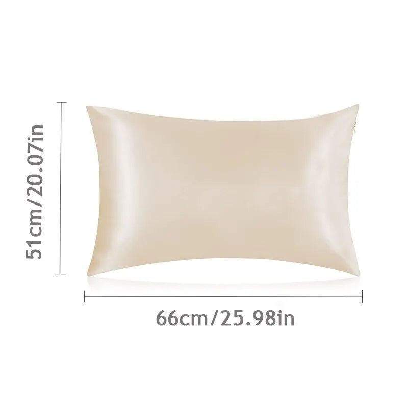 Satin Pillowcases Hair Skin Friendly Simulation Silk Pillowcases With Envelope Closure For Bedroom Office Living Room No Pillow - Slobuy