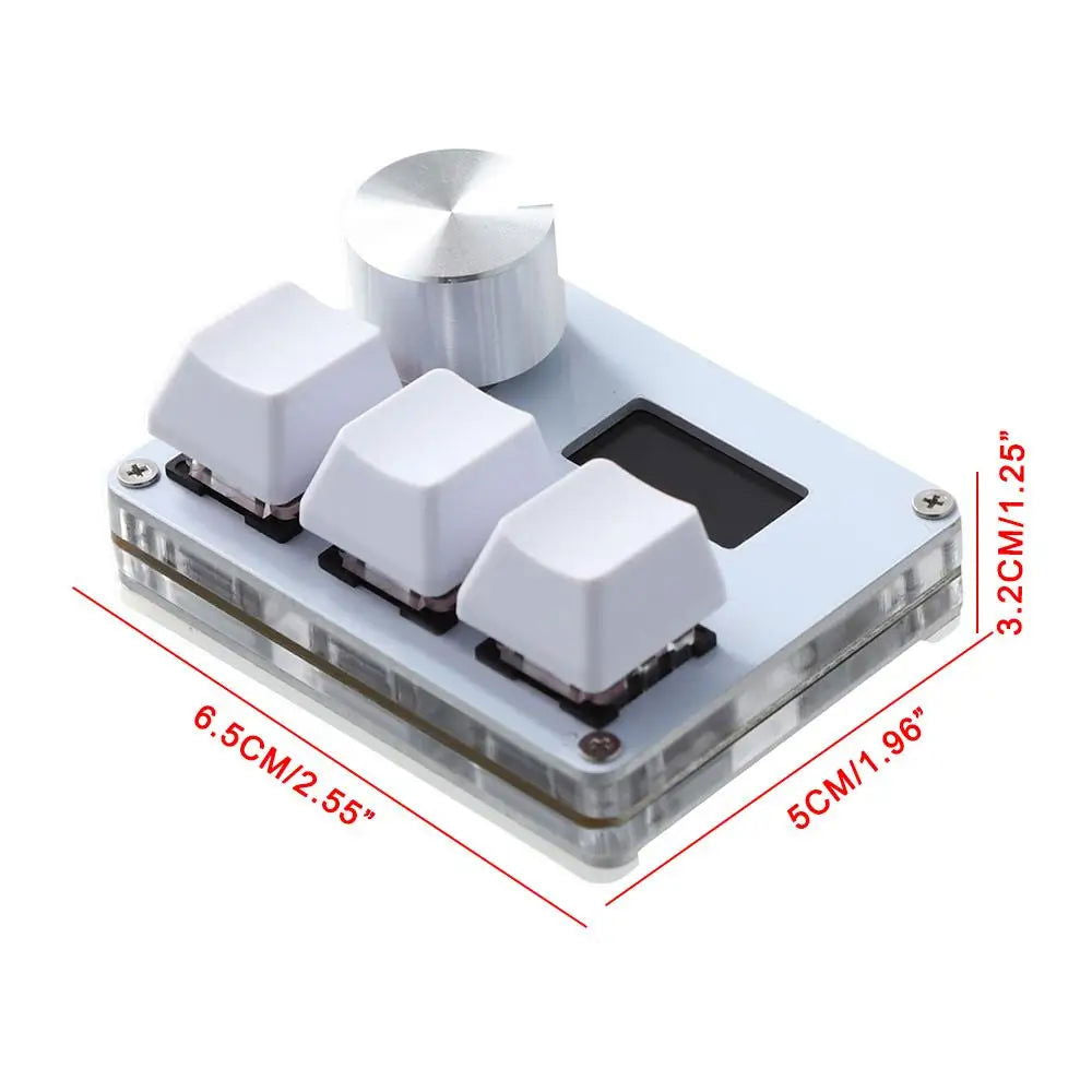 SayoDevice OSU Keyboard O3C Rapid Trigger Hall Switches Magnetic Red Switches Keyboard With Knob Screen Copy Paste Shotcut - Slobuy