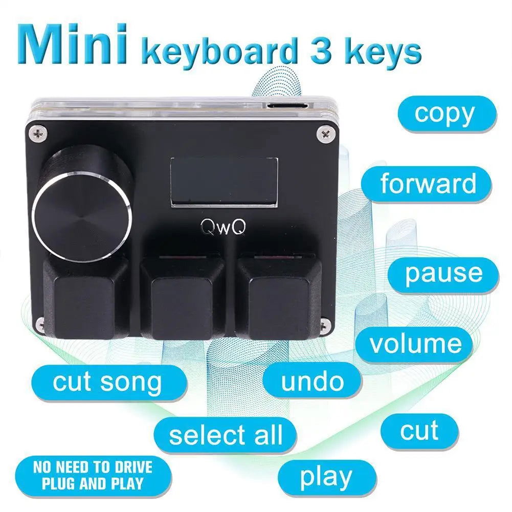 SayoDevice OSU Keyboard O3C Rapid Trigger Hall Switches Magnetic Red Switches Keyboard With Knob Screen Copy Paste Shotcut - Slobuy