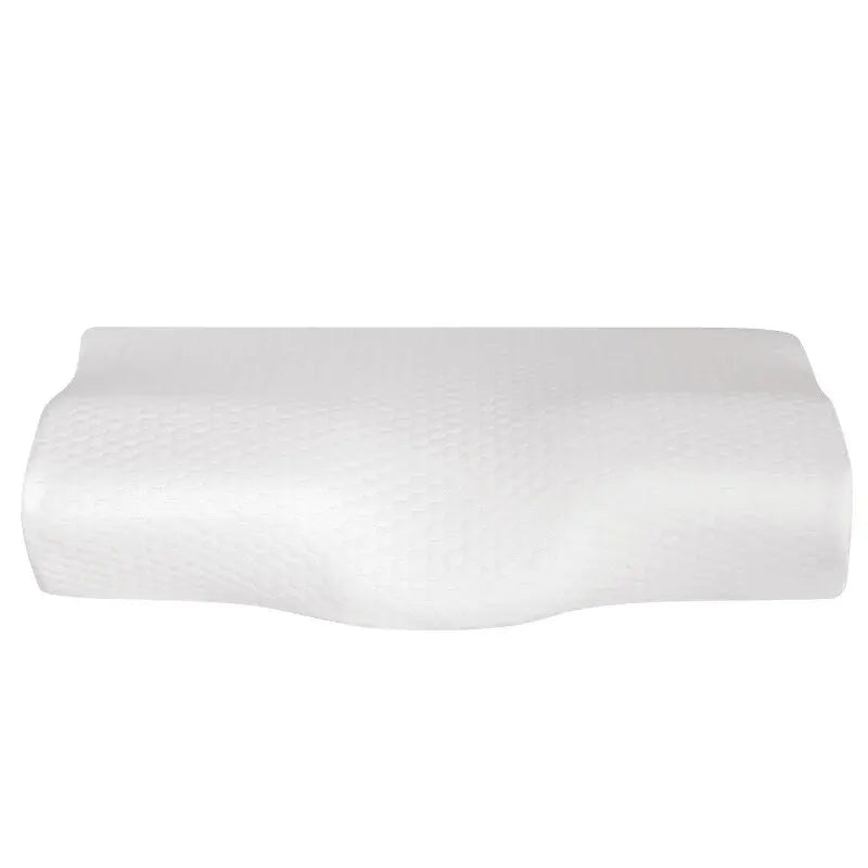 Slow Recovery Vacuum Memory Cotton Pillow Core Butterfly Neck Support Adult White Grey Mesh Blue Edge Double Pillow Color - Slobuy