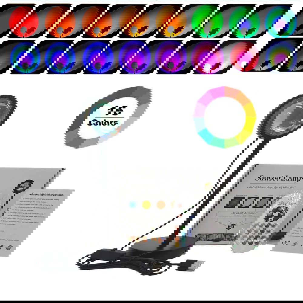 Smart Bluetooth Night Light Rainbow Sunset Projector Lamp for Home Coffe shop Background Wall Decoration Atmosphere Table Lamp - Slobuy