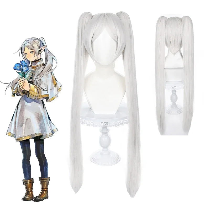 Sousou No Frieren Cosplay Costume Wig Shoes Anime Magician Dress Elf Ear Halloween Party Charistmas for Women Girls - Slobuy