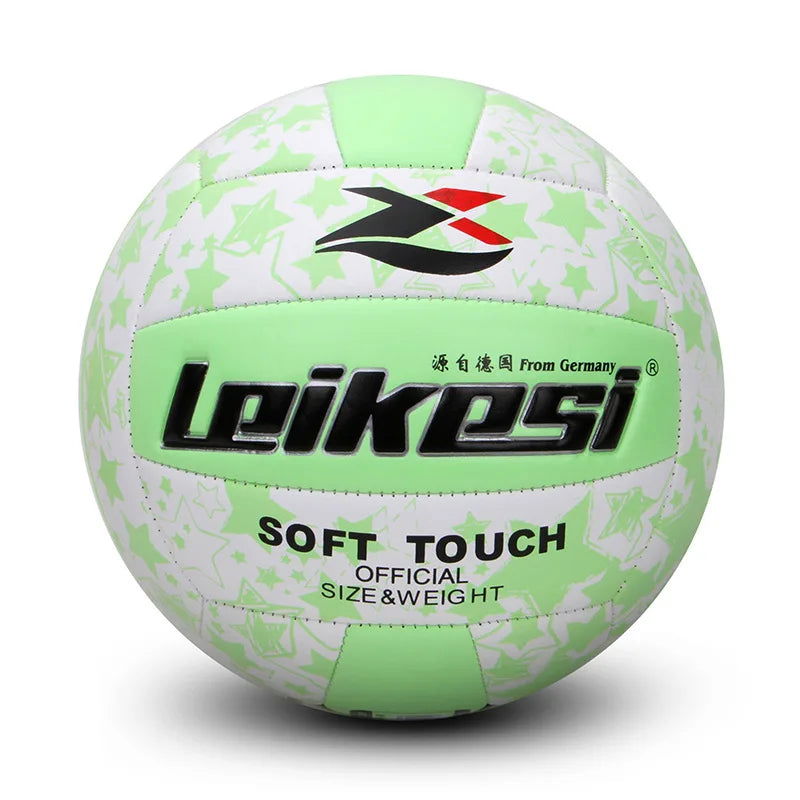 Standard Size 5 Volleyball for Adults PVC Machine Sewn Explosion Proof Anti-slip Training Ball Sand Beach High Bouncy Volleyball - Slobuy