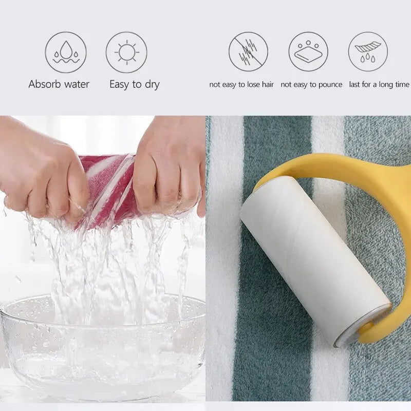 Striped Pattern Towel Set Soft Hand Towel Bath Towel Quick Drying Absorbent Towels For Bathroom - Slobuy