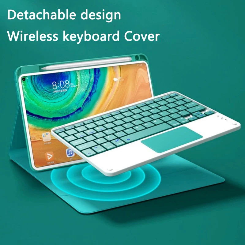 Tablet Keyboard Case for Samsung Galaxy Tab S6 Lite Tab A7 Lite Tab A7 Tab A8 Tab S7 Tab S8 Tab S9 11 10.5 10.4 8.7 inch - Slobuy