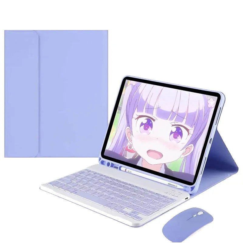 Tablet Keyboard Case for Samsung Galaxy Tab S6 Lite Tab A7 Lite Tab A7 Tab A8 Tab S7 Tab S8 Tab S9 11 10.5 10.4 8.7 inch - Slobuy