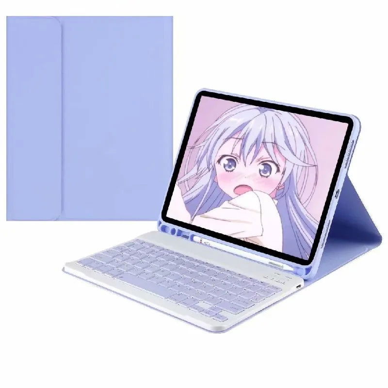 Tablet Keyboard Case for Samsung Galaxy Tab S6 Lite Tab A7 Lite Tab A7 Tab A8 Tab S7 Tab S8 Tab S9 11 10.5 10.4 8.7 inch - Slobuy