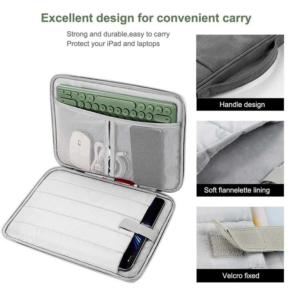 Tablet Sleeve Bag For Samsung Galaxy Tab S7 FE S8 S9 Plus A8 S6 Lite Pouch Case For Xiaomi Pad 5 6 Pro Redmi Pad SE Portable Bag - Slobuy