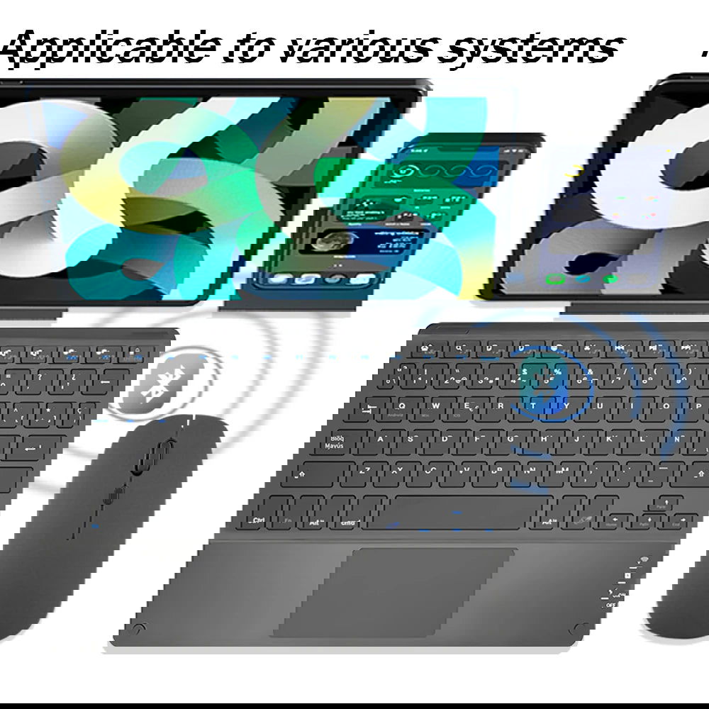 TrackPad Bluetooth Keyboard With Mouse For IOS Android Windows Wireless Keyboard For Tablet Phone Accessories For iPad Keyboard - Slobuy