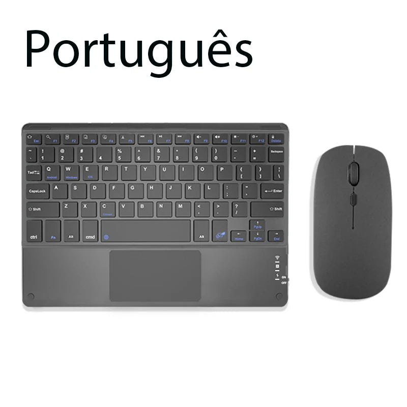 TrackPad Bluetooth Keyboard With Mouse For IOS Android Windows Wireless Keyboard For Tablet Phone Accessories For iPad Keyboard - Slobuy