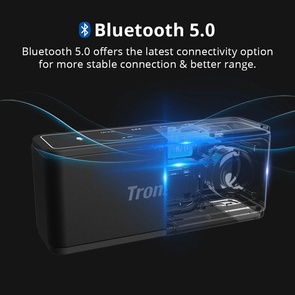 Tronsmart Mega Bluetooth Speaker 40W Portable Speaker with Touch Control Soundbar support Voice Assistant,NFC,MicroSD - Slobuy