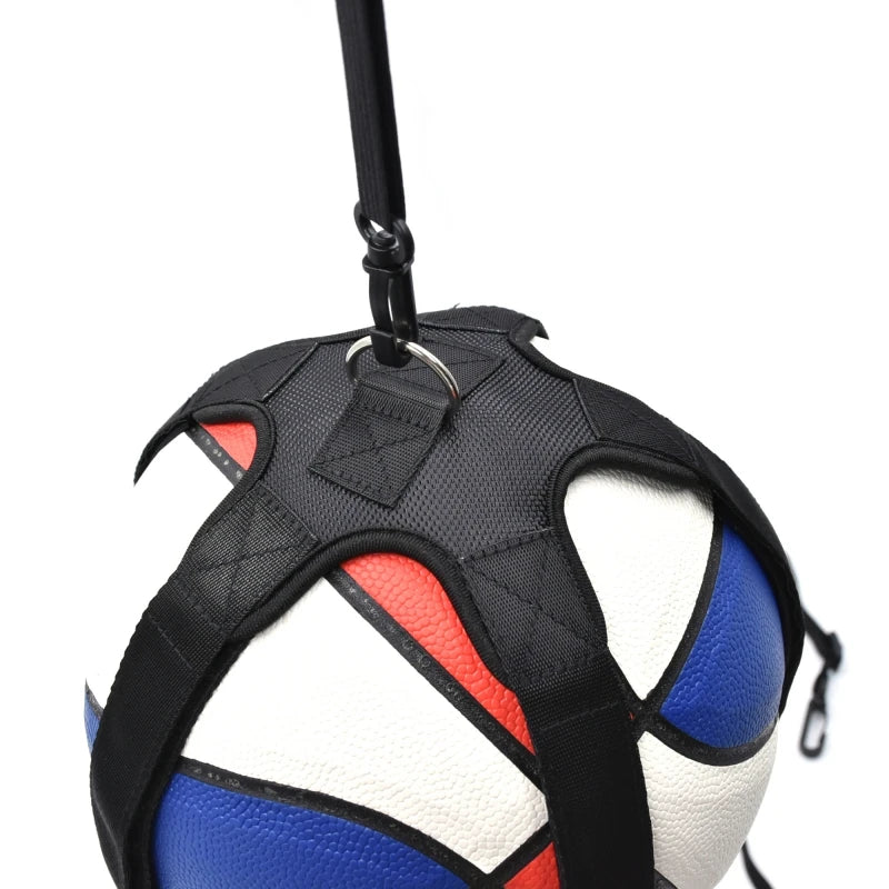 Volleyball Trainer for Solo Practice Volleyball Pal Warm Up Returns Ball After Every Swing Adjustable Elastic Cord Black - Slobuy