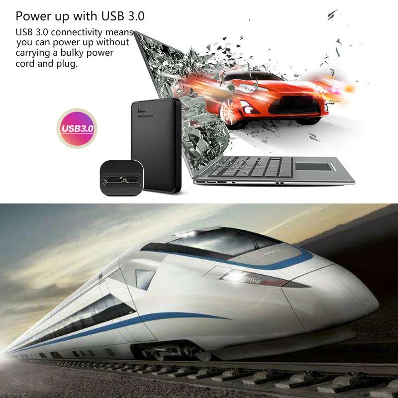 WD Elements 500GB Portable External Hard Drive Disk USB 3.0 HD HDD Capacity SATA Storage Device Original for Computer PC PS4 TV - Slobuy
