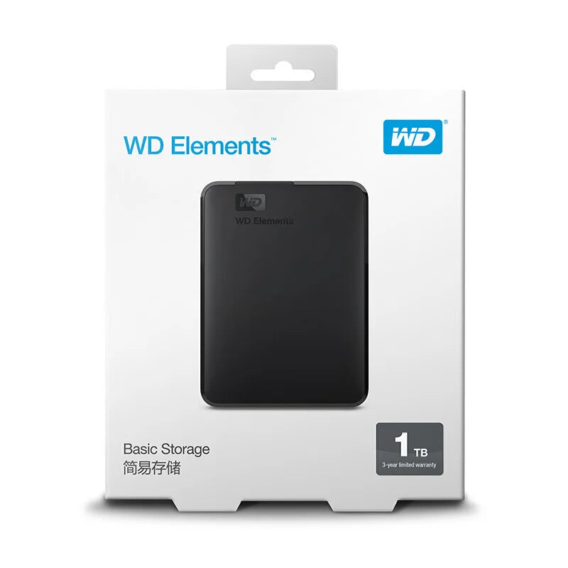 WD Elements 500GB Portable External Hard Drive Disk USB 3.0 HD HDD Capacity SATA Storage Device Original for Computer PC PS4 TV - Slobuy