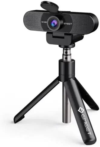 Webcam 1080P HD Streaming USB Computer Web Cam EMEET Mini Camera with Microphones for PC Desktop Laptop Video Meeting - Slobuy