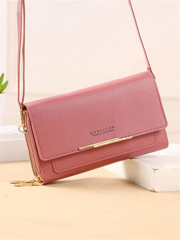 Women Solid Color Multi Functional Shoulder Bag Korean Version Fashion Large Capacity Handheld Purse Waterproof Multiple Colors - Slobuy