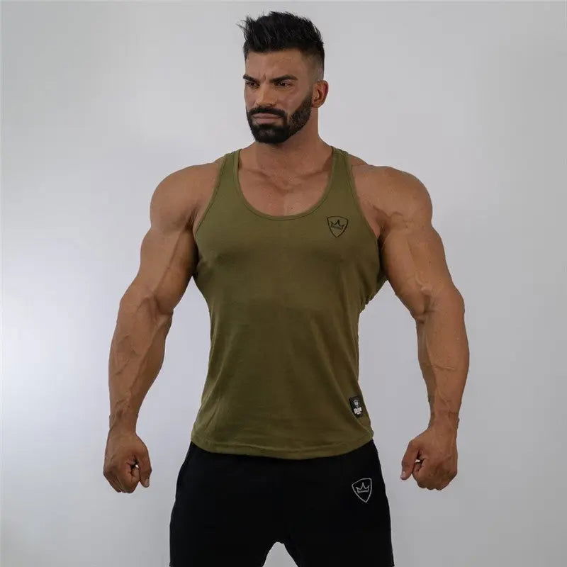mens tank tops shirt gym tank top fitness clothing vest sleeveless cotton man canotte bodybuilding ropa hombre man clothes wear - Slobuy