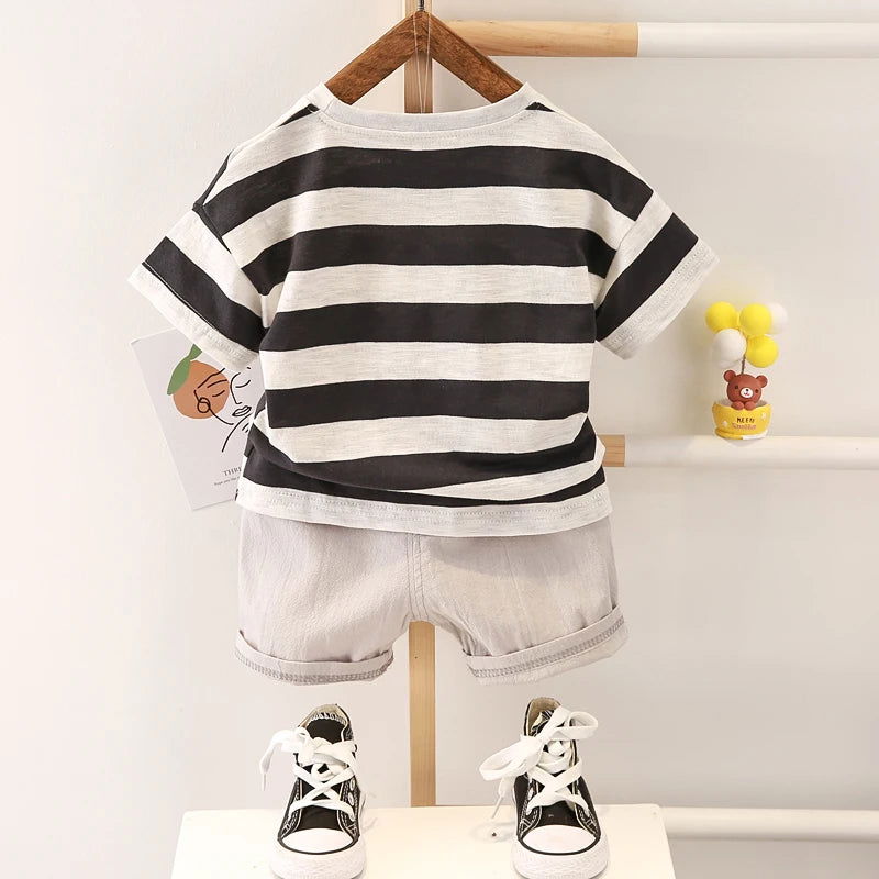0-5 Years Old Baby Cotton Clothes Suits Fashion Summer kids Boys Clothing sets handsome - Slobuy