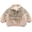 0-6Yrs Children Girls Laml Wool Stitching Coat Warm Autumn Girls Plus Velvet Jackets Winter Kids Clothing Outfits - Slobuy
