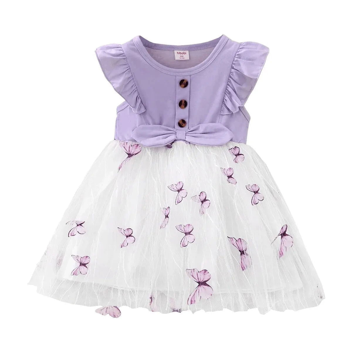 1-5 Years Kids Girl Princess Dress Beautiful Butterfly Ruffle Tulle Dress Toddler Girl Birthday Party Skirt Fashion Baby Clothes - Slobuy
