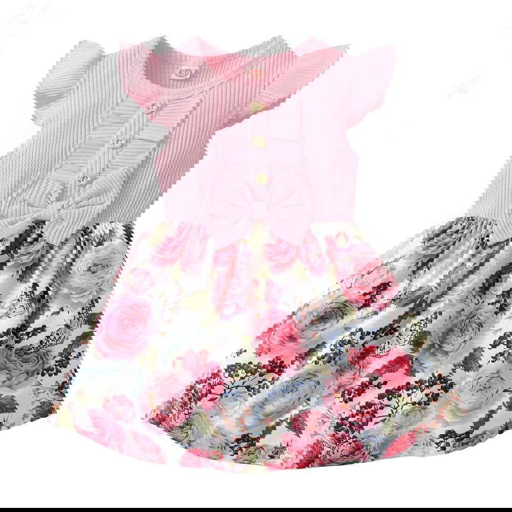 1-5 Years Little Girl Princess Dress Clothing Baby Girl Sleeveless Floral Fashion Dress Children Girl Daily Holiday Clothes - Slobuy