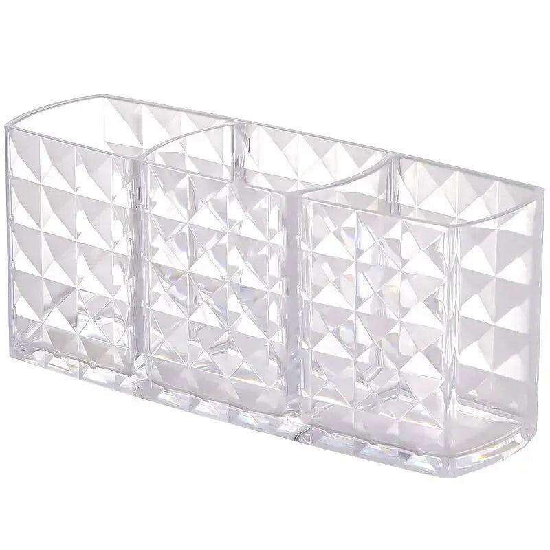 1-piece Diamond Patterned Mirror Cabinet Storage Box, Bathroom, Bathroom, Cosmetics, Lipstick Storage Rack - Slobuy