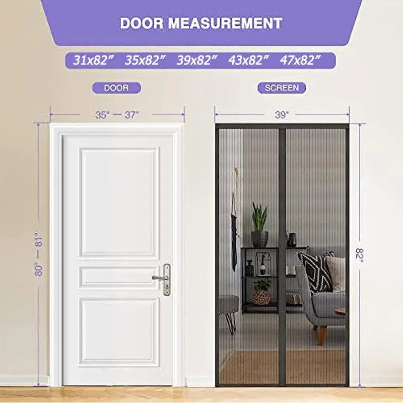 1-piece Door Curtain 100CM * 210CM Mosquito Resistant Magnetic Soft Yarn Door Curtain - Slobuy