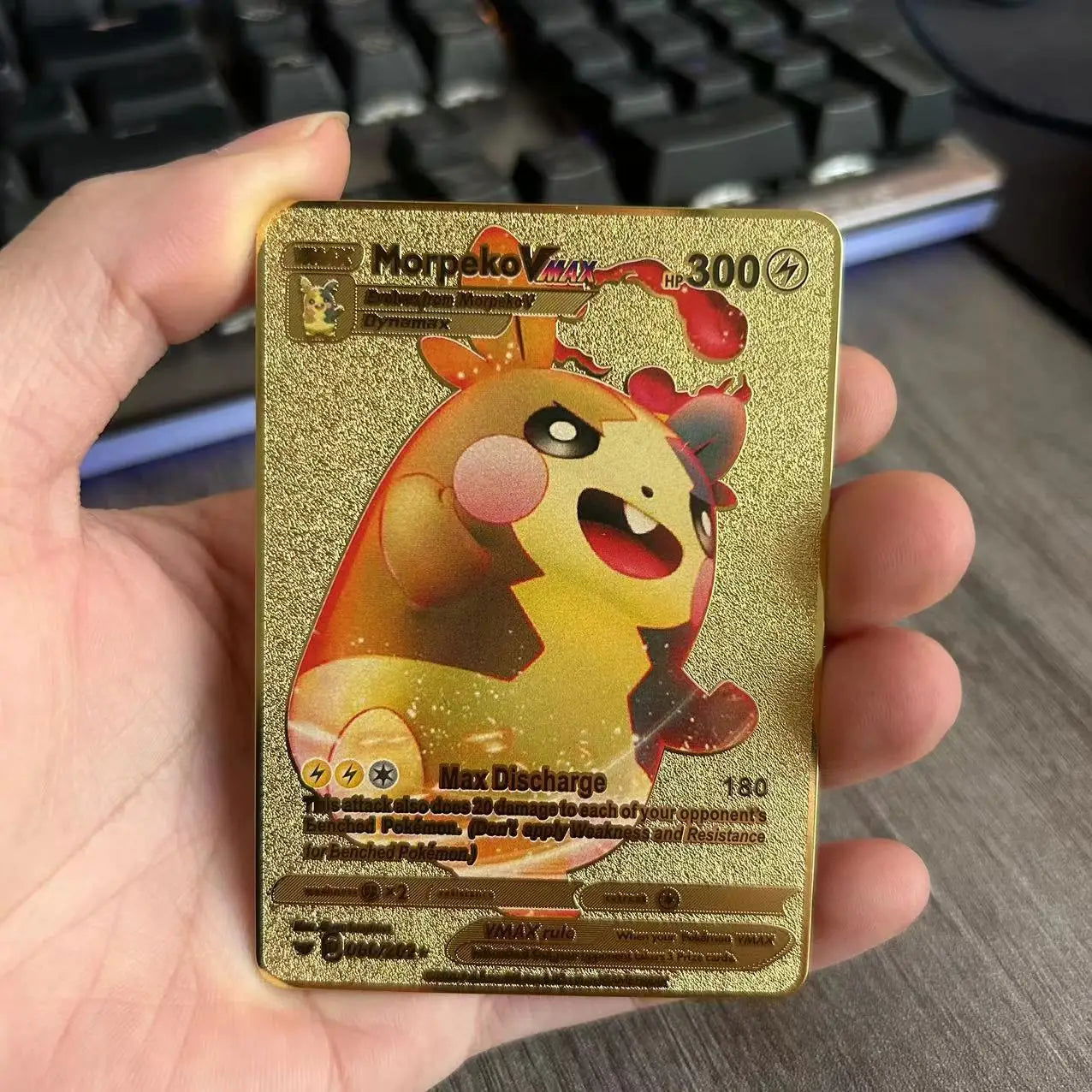 10000 Arceus Vmax DIY Golden Pokemon Cards in Spanish Iron Metal Pokmo Letters Kids Gift Game Collection Cards - Slobuy
