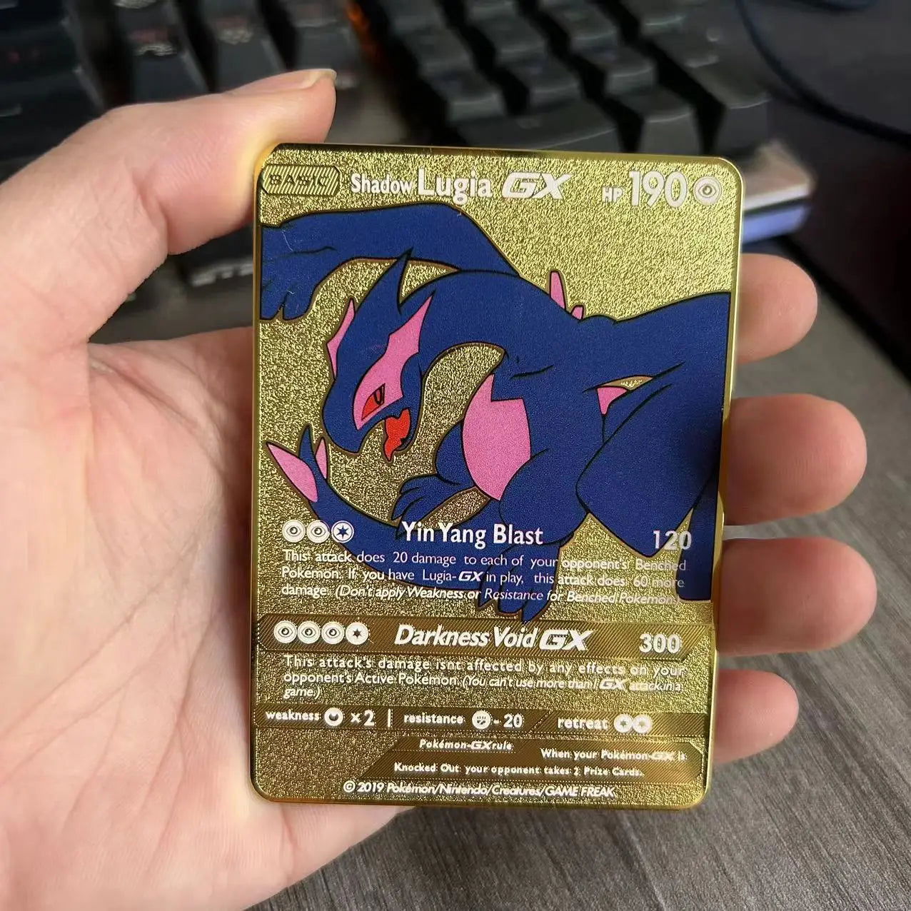 10000 Arceus Vmax DIY Golden Pokemon Cards in Spanish Iron Metal Pokmo Letters Kids Gift Game Collection Cards - Slobuy