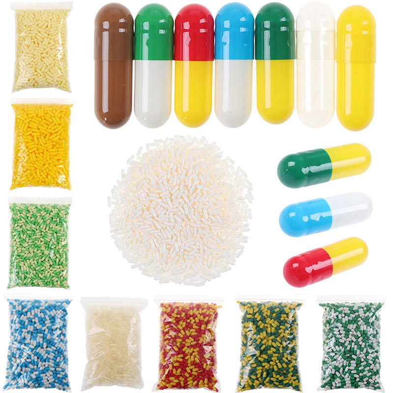 1000Pcs Empty Hard Gelatin Capsule Size 0# Clear Kosher Gel Medicine Pill Vitamins Personal Health Care Pill Cases Splitters - Slobuy