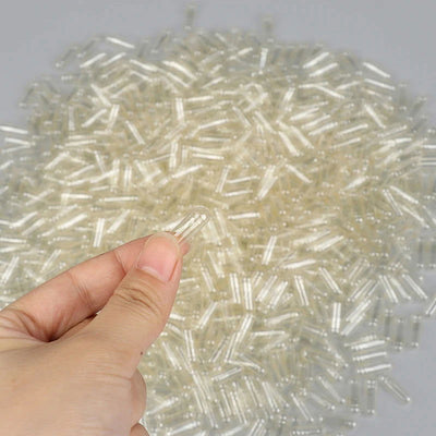 1000Pcs Empty Hard Gelatin Capsule Size 0# Clear Kosher Gel Medicine Pill Vitamins Personal Health Care Pill Cases Splitters - Slobuy