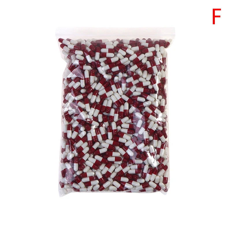 1000Pcs Empty Hard Gelatin Capsule Size 0# Clear Kosher Gel Medicine Pill Vitamins Personal Health Care Pill Cases Splitters - Slobuy