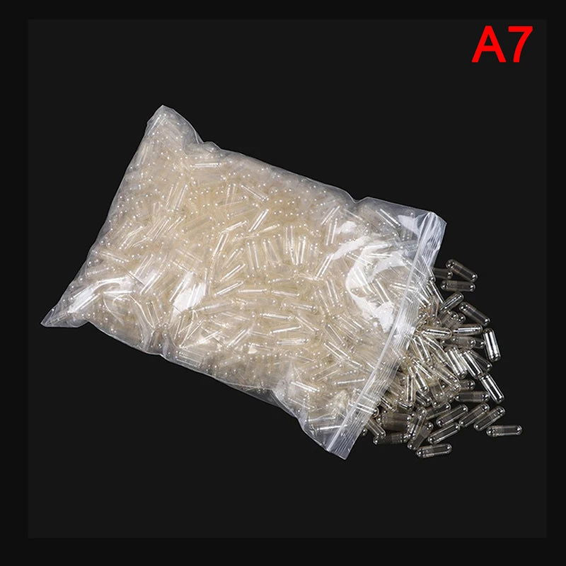 1000Pcs Empty Hard Gelatin Capsule Size 0# Clear Kosher Gel Medicine Pill Vitamins Personal Health Care Pill Cases Splitters - Slobuy