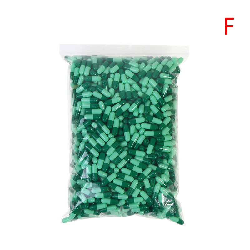 1000Pcs Empty Hard Gelatin Capsule Size 0# Clear Kosher Gel Medicine Pill Vitamins Personal Health Care Pill Cases Splitters - Slobuy