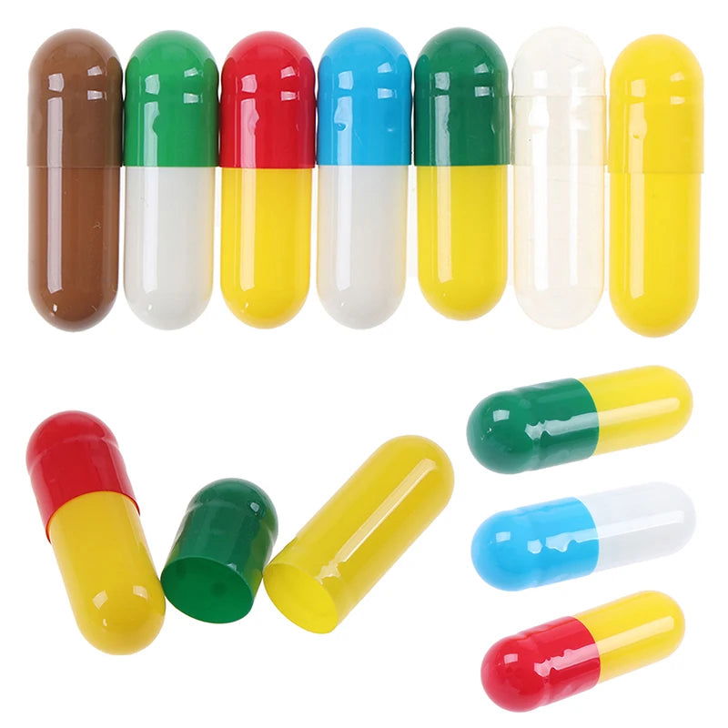 1000Pcs Empty Hard Gelatin Capsule Size 0# Clear Kosher Gel Medicine Pill Vitamins Personal Health Care Pill Cases Splitters - Slobuy