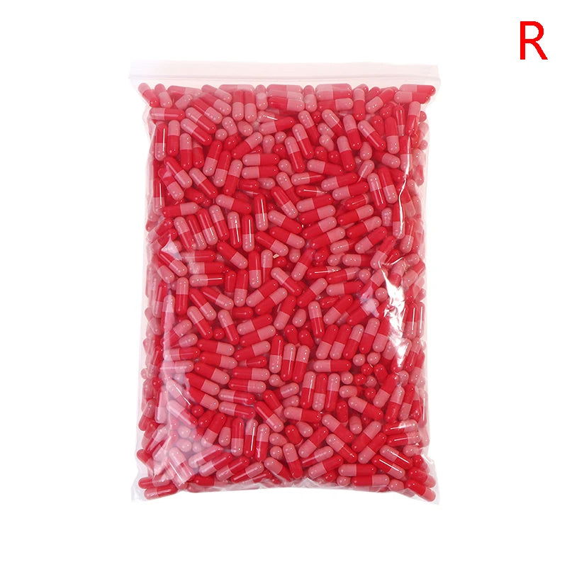 1000Pcs Empty Hard Gelatin Capsule Size 0# Clear Kosher Gel Medicine Pill Vitamins Personal Health Care Pill Cases Splitters - Slobuy