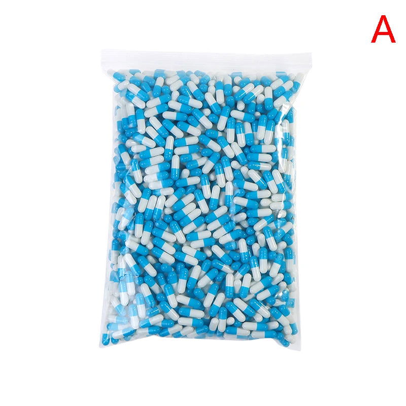 1000Pcs Empty Hard Gelatin Capsule Size 0# Clear Kosher Gel Medicine Pill Vitamins Personal Health Care Pill Cases Splitters - Slobuy