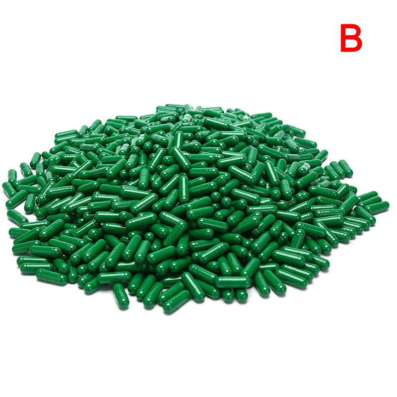 1000Pcs Empty Hard Gelatin Capsule Size 0# Clear Kosher Gel Medicine Pill Vitamins Personal Health Care Pill Cases Splitters - Slobuy