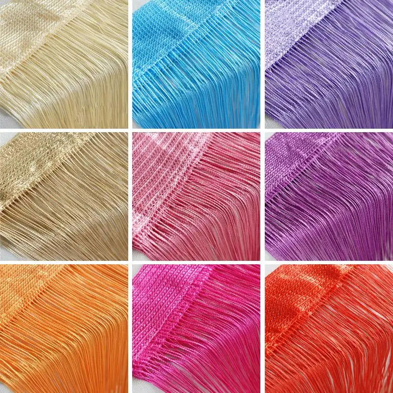 100CM X 200CM Thread Curtains Screen Ribbon String Divider Blind for Living Room Door Wall Window Panel Tassel Curtain - Slobuy