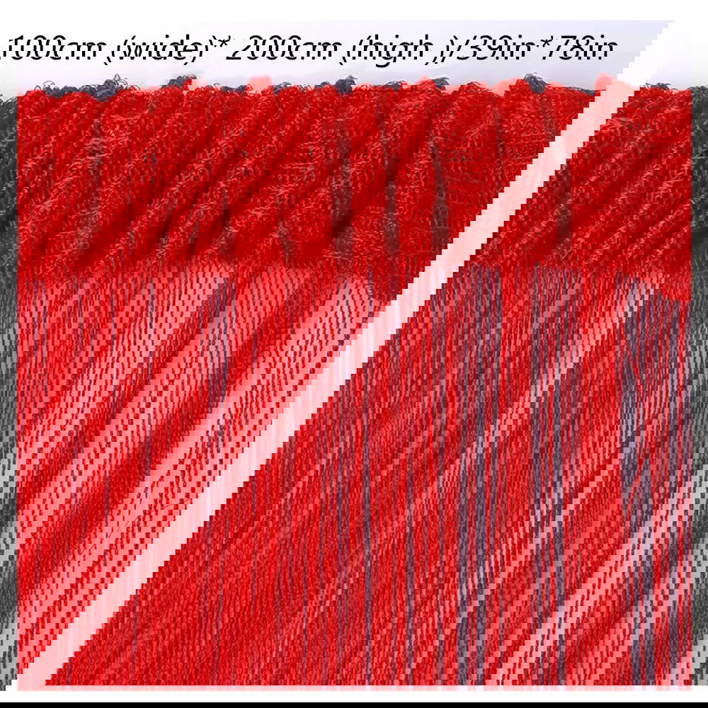 100CM X 200CM Thread Curtains Screen Ribbon String Divider Blind for Living Room Door Wall Window Panel Tassel Curtain - Slobuy