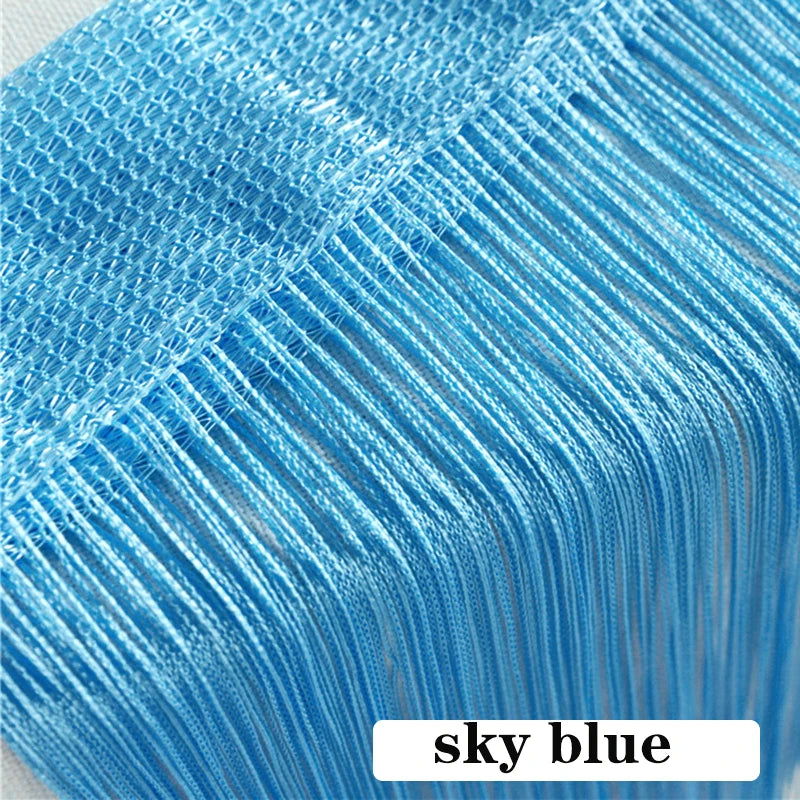100CM X 200CM Thread Curtains Screen Ribbon String Divider Blind for Living Room Door Wall Window Panel Tassel Curtain - Slobuy