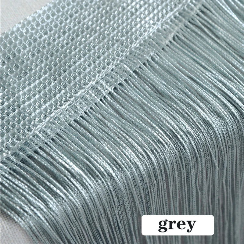 100CM X 200CM Thread Curtains Screen Ribbon String Divider Blind for Living Room Door Wall Window Panel Tassel Curtain - Slobuy