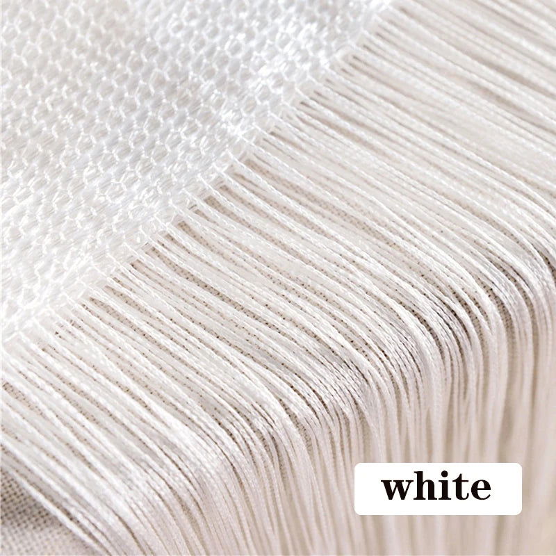 100CM X 200CM Thread Curtains Screen Ribbon String Divider Blind for Living Room Door Wall Window Panel Tassel Curtain - Slobuy