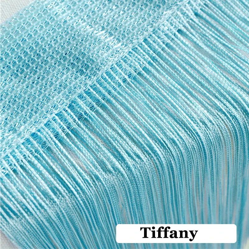 100CM X 200CM Thread Curtains Screen Ribbon String Divider Blind for Living Room Door Wall Window Panel Tassel Curtain - Slobuy