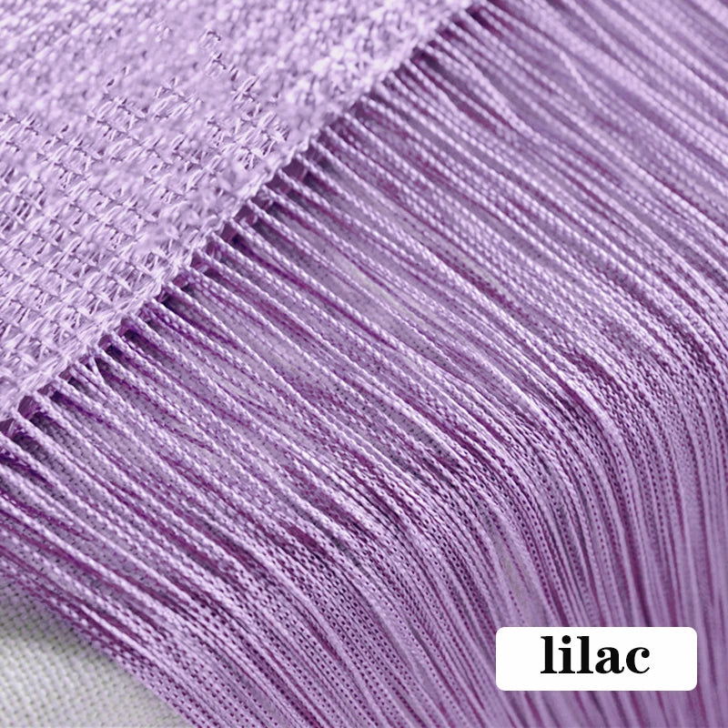 100CM X 200CM Thread Curtains Screen Ribbon String Divider Blind for Living Room Door Wall Window Panel Tassel Curtain - Slobuy