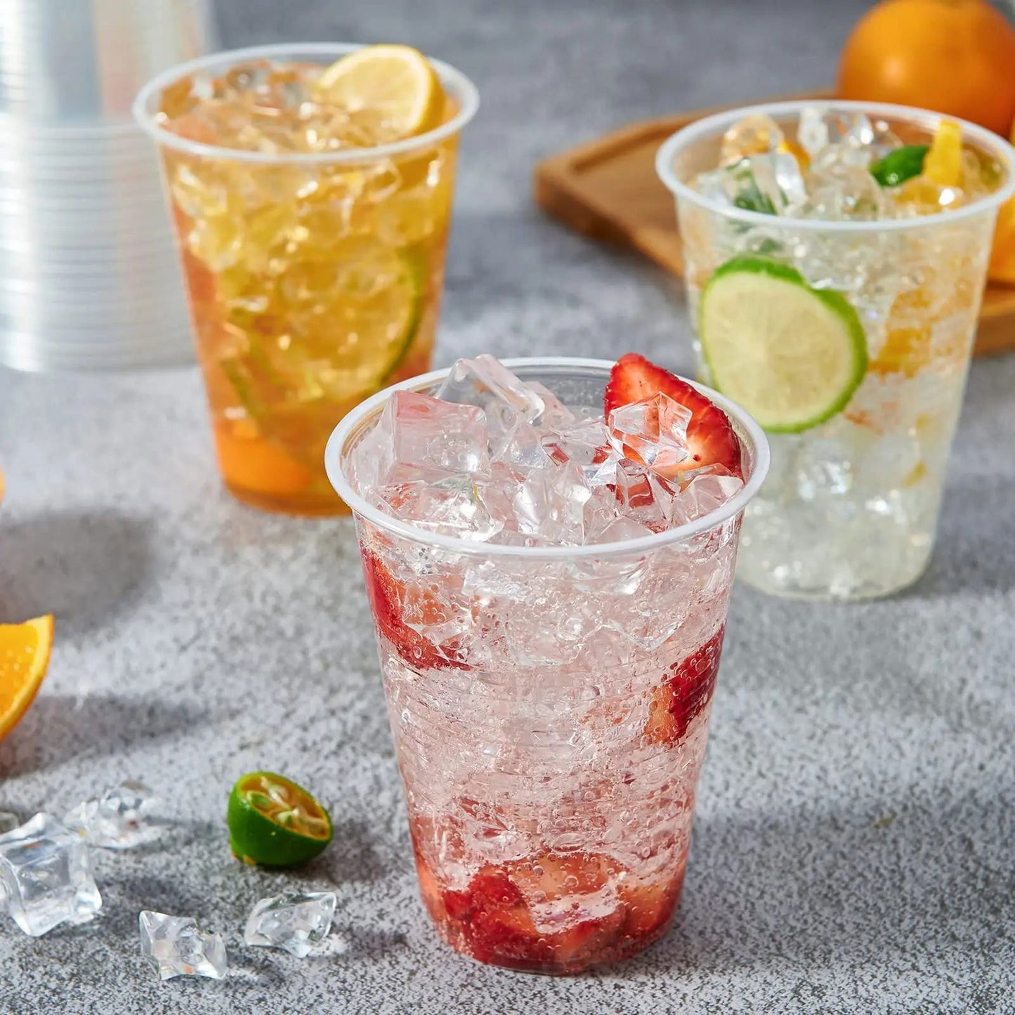50/100PCS Disposable Clear Plastic Cup Outdoor Picnic Birthday Kitchen Party Tableware Party Plastic Cups for Picnic - Slobuy