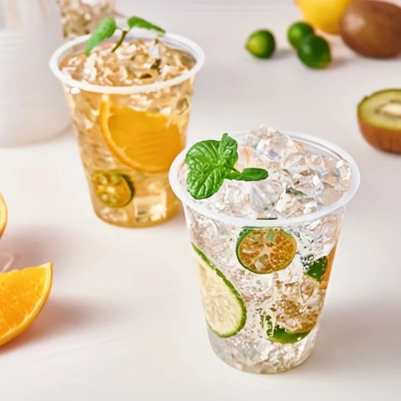 50/100PCS Disposable Clear Plastic Cup Outdoor Picnic Birthday Kitchen Party Tableware Party Plastic Cups for Picnic - Slobuy