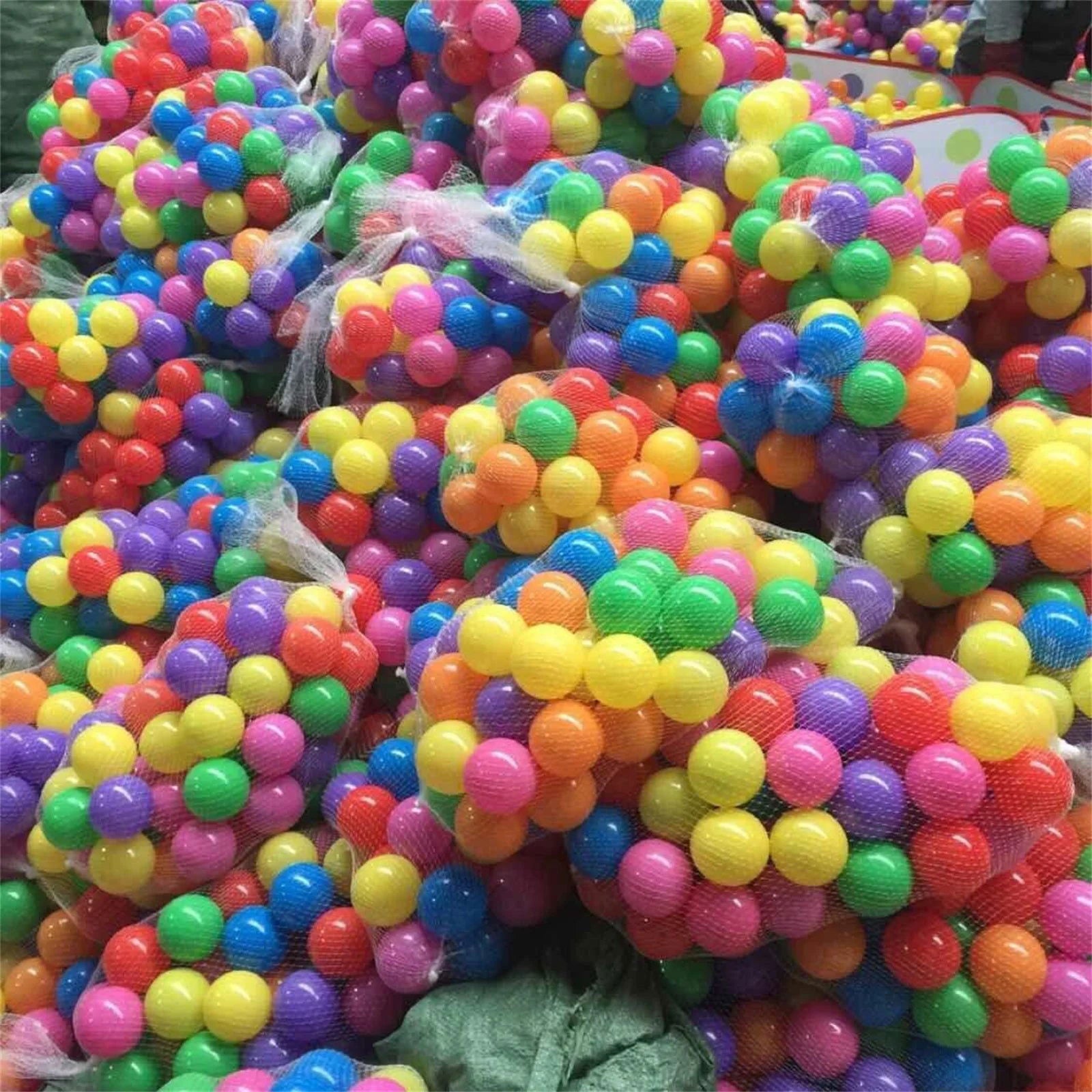 100PCS Outdoor Sport Ball Colorful Soft Water Swim Pool Ocean Wave Ball Baby Eco-Friendly Stress Air Ball Tent Toys for Children - Slobuy
